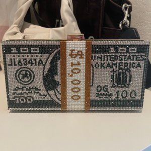 Sparkly Cash Clutch Bag (With Detachable Chain)